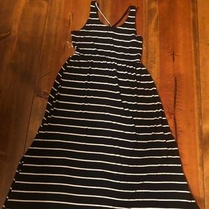 Black and white maxi dress